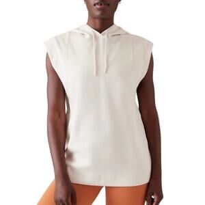 Athleta Sundown Sweatshirt Hoodie Tank Magnolia White Women's Size Small NWT